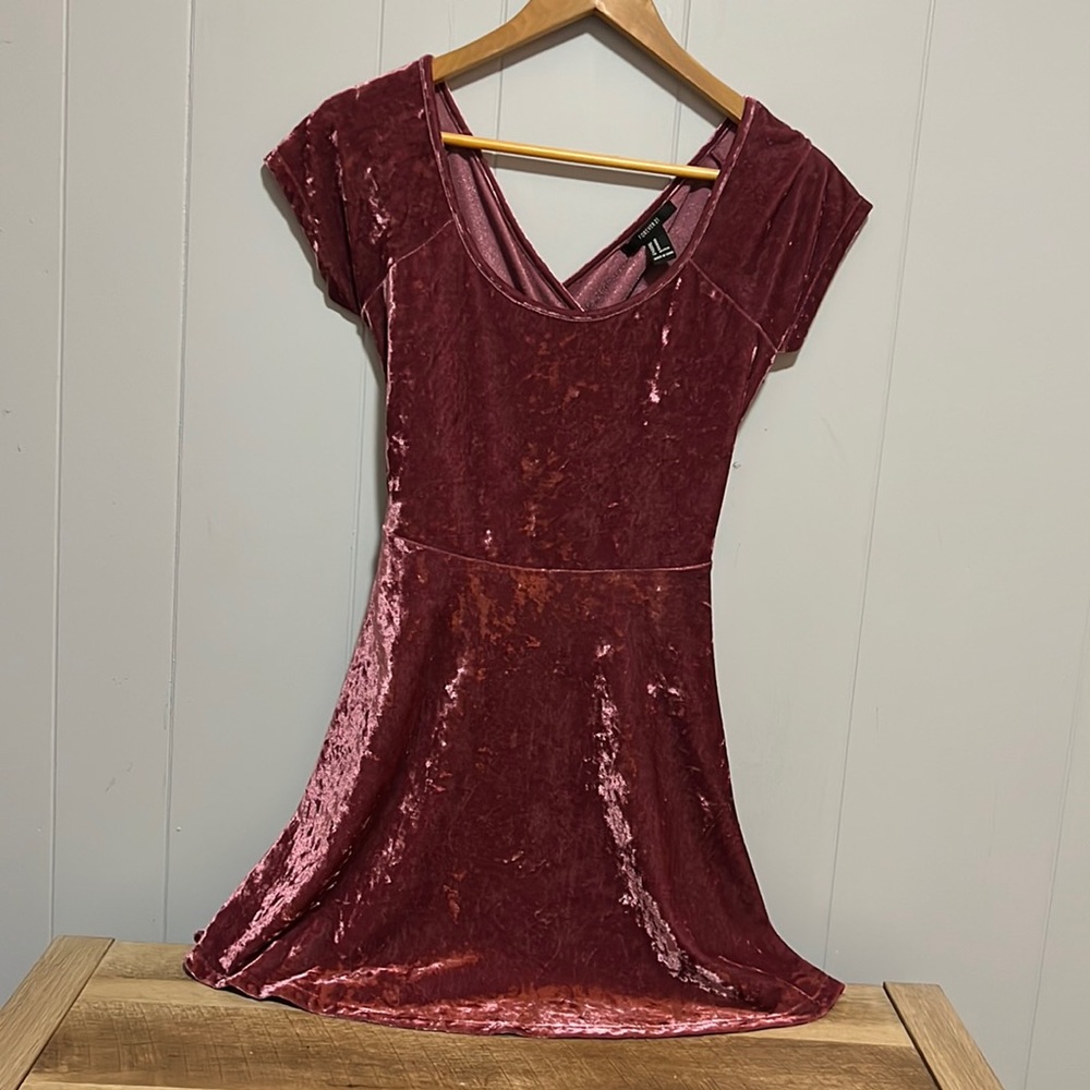 Pink Velvet Forever 21 Dress